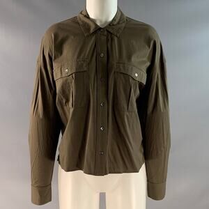 JAMES PERSE Size S Green Cotton Two Pockets Long Sleeve Shirt